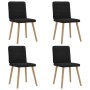 Sillas de comedor 4 unidades tela negras de , Sillas de comedor - Ref: Foro24-3315246, Precio: 198,44 €, Descuento: %