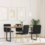 Sillas de comedor 4 unidades tela negras de , Sillas de comedor - Ref: Foro24-3315246, Precio: 198,44 €, Descuento: %