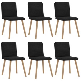 Sillas de comedor giratorias 6 unidades tela negras de , Sillas de comedor - Ref: Foro24-3315516, Precio: 296,49 €, Descuento: %