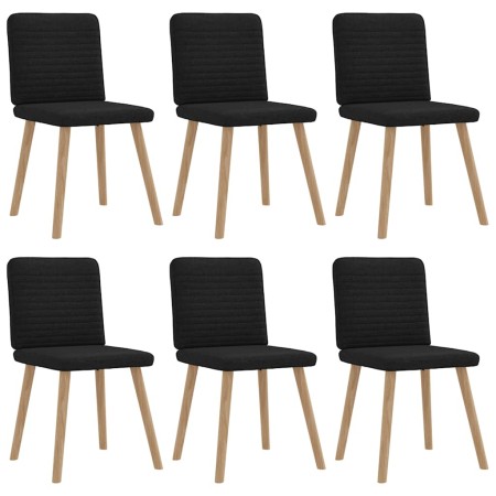Sillas de comedor giratorias 6 unidades tela negras de , Sillas de comedor - Ref: Foro24-3315516, Precio: 296,49 €, Descuento: %