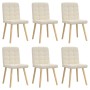 Sillas de comedor 6 unidades lino de , Sillas de comedor - Ref: Foro24-3315472, Precio: 396,13 €, Descuento: %