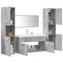 Set muebles de baño 5 piezas madera ingeniería gris hormigón de , Muebles de baño - Ref: Foro24-3324906, Precio: 428,30 €, De...
