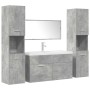 Set muebles de baño 5 piezas madera ingeniería gris hormigón de , Muebles de baño - Ref: Foro24-3324906, Precio: 428,30 €, De...