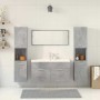 Set muebles de baño 5 piezas madera ingeniería gris hormigón de , Muebles de baño - Ref: Foro24-3324906, Precio: 428,30 €, De...