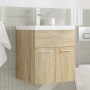 Mueble de baño con lavabo incorporado y grifo roble Sonoma de , Muebles de baño - Ref: Foro24-3325013, Precio: 164,28 €, Desc...