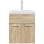 Mueble de baño con lavabo incorporado y grifo roble Sonoma de , Muebles de baño - Ref: Foro24-3325013, Precio: 164,28 €, Desc...