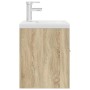 Mueble de baño con lavabo incorporado y grifo roble Sonoma de , Muebles de baño - Ref: Foro24-3325013, Precio: 164,28 €, Desc...