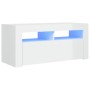 Mueble de TV con luces LED blanco brillante 90x35x40 cm de vidaXL, Muebles TV - Ref: Foro24-804325, Precio: 62,81 €, Descuent...