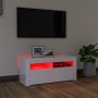 Mueble de TV con luces LED blanco brillante 90x35x40 cm de vidaXL, Muebles TV - Ref: Foro24-804325, Precio: 62,81 €, Descuent...