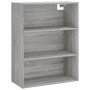Aparador alto madera contrachapada gris sonoma 69,5x34x180 cm de , Aparadores - Ref: Foro24-3189459, Precio: 163,64 €, Descue...