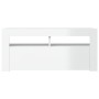 Mueble de TV con luces LED blanco brillante 90x35x40 cm de vidaXL, Muebles TV - Ref: Foro24-804325, Precio: 62,81 €, Descuent...