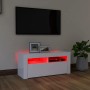 Mueble de TV con luces LED blanco 90x35x40 cm de vidaXL, Muebles TV - Ref: Foro24-804319, Precio: 60,15 €, Descuento: %