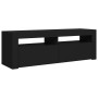 Mueble de TV con luces LED negro 120x35x40 cm de vidaXL, Muebles TV - Ref: Foro24-804311, Precio: 78,55 €, Descuento: %