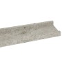 Estantes de pared 4 unidades gris hormigón 80x9x3 cm en Estanterías | Comprar online en Foru.es