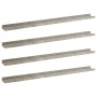 Estantes de pared 4 unidades gris hormigón 100x9x3 cm en Estanterías | Comprar online en Foru.es
