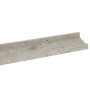 Estantes de pared 4 unidades gris hormigón 100x9x3 cm en Estanterías | Comprar online en Foru.es
