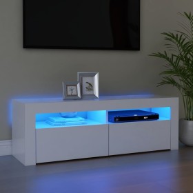 Mueble para TV con luces LED blanco 120x35x40 cm de vidaXL, Muebles TV - Ref: Foro24-804310, Precio: 88,37 €, Descuento: %