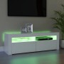 Mueble para TV con luces LED blanco 120x35x40 cm de vidaXL, Muebles TV - Ref: Foro24-804310, Precio: 88,37 €, Descuento: %