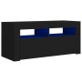 Mueble de TV con luces LED negro 90x35x40 cm de vidaXL, Muebles TV - Ref: Foro24-804320, Precio: 58,82 €, Descuento: %