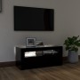 Mueble de TV con luces LED negro 90x35x40 cm de vidaXL, Muebles TV - Ref: Foro24-804320, Precio: 58,82 €, Descuento: %
