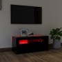 Mueble de TV con luces LED negro 90x35x40 cm de vidaXL, Muebles TV - Ref: Foro24-804320, Precio: 58,82 €, Descuento: %