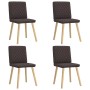 Sillas de comedor 4 unidades tela marrón oscuro de , Sillas de comedor - Ref: Foro24-3315225, Precio: 199,30 €, Descuento: %