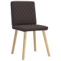 Sillas de comedor 4 unidades tela marrón oscuro de , Sillas de comedor - Ref: Foro24-3315225, Precio: 199,30 €, Descuento: %