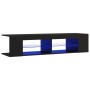 Mueble de TV con luces LED negro 135x39x30 cm de vidaXL, Muebles TV - Ref: Foro24-804230, Precio: 84,05 €, Descuento: %