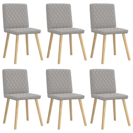 Sillas de comedor 6 uds tela gris nube de , Sillas de comedor - Ref: Foro24-3315500, Precio: 297,73 €, Descuento: %