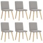 Sillas de comedor 6 uds tela gris nube de , Sillas de comedor - Ref: Foro24-3315500, Precio: 297,73 €, Descuento: %