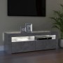 Mueble de TV con luces LED gris hormigón 120x35x40 cm de vidaXL, Muebles TV - Ref: Foro24-804314, Precio: 76,61 €, Descuento: %