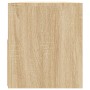 Mueble de TV con luces LED roble Sonoma 90x35x40 cm de vidaXL, Muebles TV - Ref: Foro24-804322, Precio: 63,62 €, Descuento: %