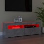 Mueble de TV con luces LED gris hormigón 120x35x40 cm de vidaXL, Muebles TV - Ref: Foro24-804314, Precio: 76,61 €, Descuento: %