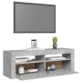Mueble de TV con luces LED gris hormigón 120x35x40 cm de vidaXL, Muebles TV - Ref: Foro24-804314, Precio: 76,61 €, Descuento: %