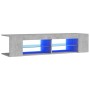 Mueble de TV con luces LED gris hormigón 135x39x30 cm de vidaXL, Muebles TV - Ref: Foro24-804233, Precio: 60,91 €, Descuento: %