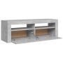Mueble de TV con luces LED gris hormigón 120x35x40 cm de vidaXL, Muebles TV - Ref: Foro24-804314, Precio: 76,61 €, Descuento: %