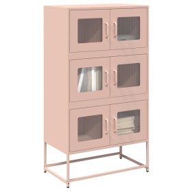 Aparador de acero rosa 68x39x123 cm de , Aparadores - Ref: Foro24-853351, Precio: 139,49 €, Descuento: %
