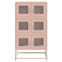 Aparador de acero rosa 68x39x123 cm de , Aparadores - Ref: Foro24-853351, Precio: 139,49 €, Descuento: %