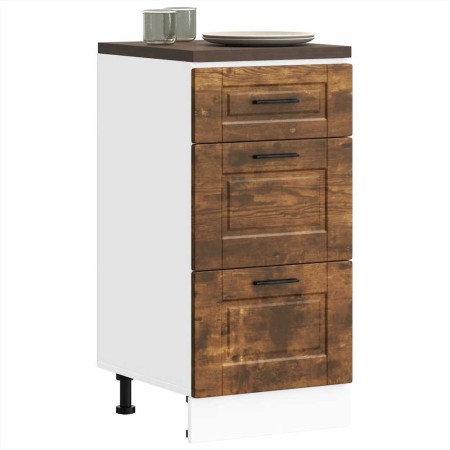 Mueble bajo de cocina porto roble ahumado madera reconstituida de , Armarios de cocina - Ref: Foro24-854225, Precio: 85,03 €,...