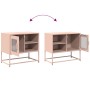 Mueble para TV de acero rosa 68x39x60,5 cm de , Muebles TV - Ref: Foro24-853387, Precio: 69,21 €, Descuento: %