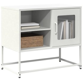 Mueble para TV de acero blanco 68x39x60,5 cm de , Muebles TV - Ref: Foro24-853391, Precio: 69,51 €, Descuento: %