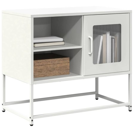 Mueble para TV de acero blanco 68x39x60,5 cm de , Muebles TV - Ref: Foro24-853391, Precio: 69,51 €, Descuento: %