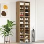 Zapatero de madera contrachapada roble artisian 54x34x183 cm de , Zapateros y organizadores de calzado - Ref: Foro24-859385, ...