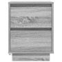 Mesilla de noche con luces LED Sonoma gris 38x34x50 cm de , Mesitas de noche - Ref: Foro24-861293, Precio: 59,22 €, Descuento: %