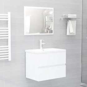 Juego de muebles de baño 2 pzas madera contrachapada blanco de vidaXL, Muebles de baño - Ref: Foro24-804872, Precio: 57,18 €,...