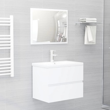 Juego de muebles de baño 2 pzas madera contrachapada blanco de vidaXL, Muebles de baño - Ref: Foro24-804872, Precio: 57,78 €,...