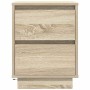 Mesilla de noche con luces LED roble Sonoma 38x34x50 cm de , Mesitas de noche - Ref: Foro24-861287, Precio: 58,94 €, Descuent...