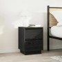 Mesilla de noche con luces LED negra 38x34x50 cm de , Mesitas de noche - Ref: Foro24-861285, Precio: 58,83 €, Descuento: %