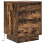 Mesilla de noche con luces LED roble ahumado 38x34x50 cm de , Mesitas de noche - Ref: Foro24-861291, Precio: 62,06 €, Descuen...