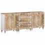 Aparadores 3 uds de madera maciza de mango 60x33,5x75 cm de , Taquillas y armarios de almacenamiento - Ref: Foro24-3310134, P...